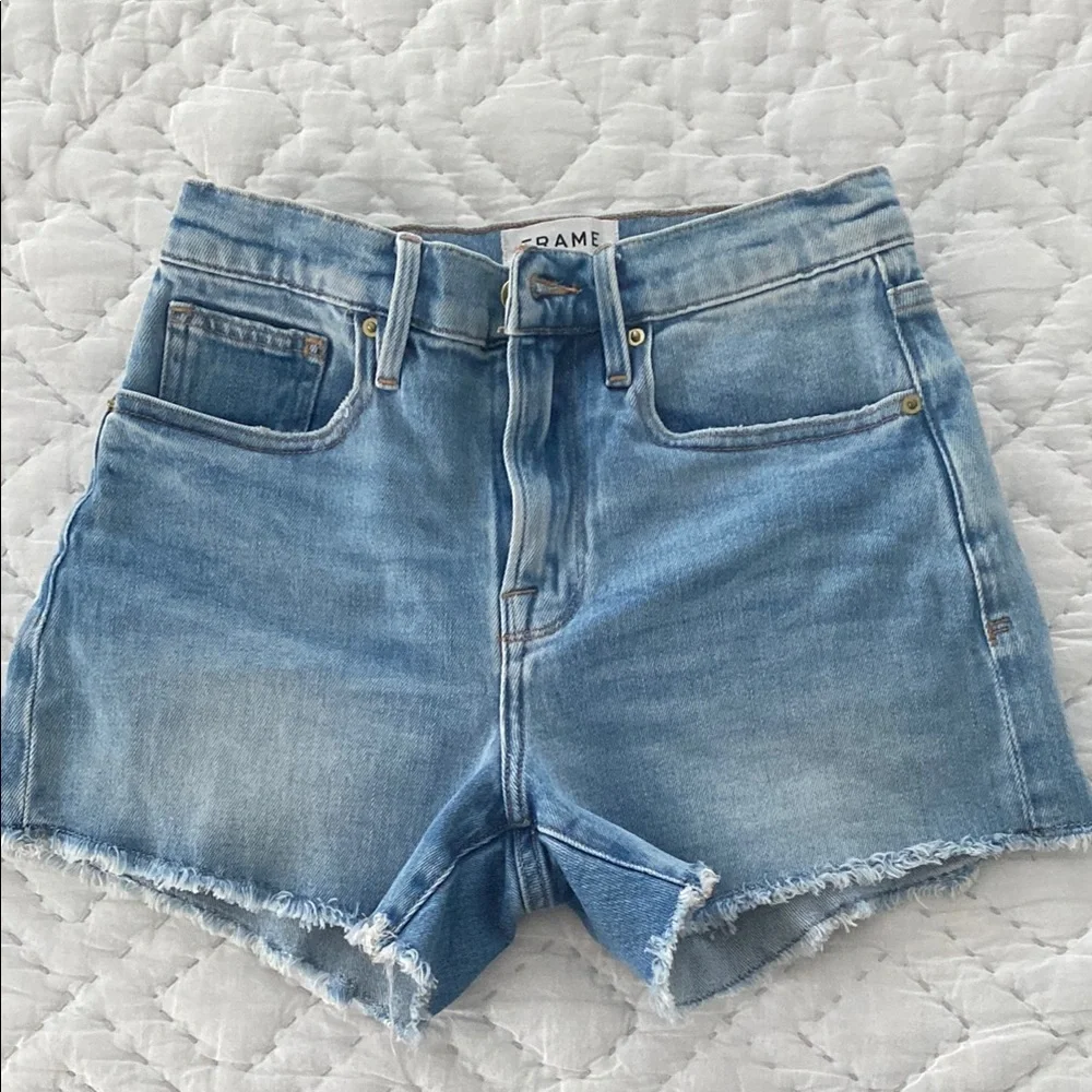 Frame Denim Blue Jean Shorts - Picture 1 of 4